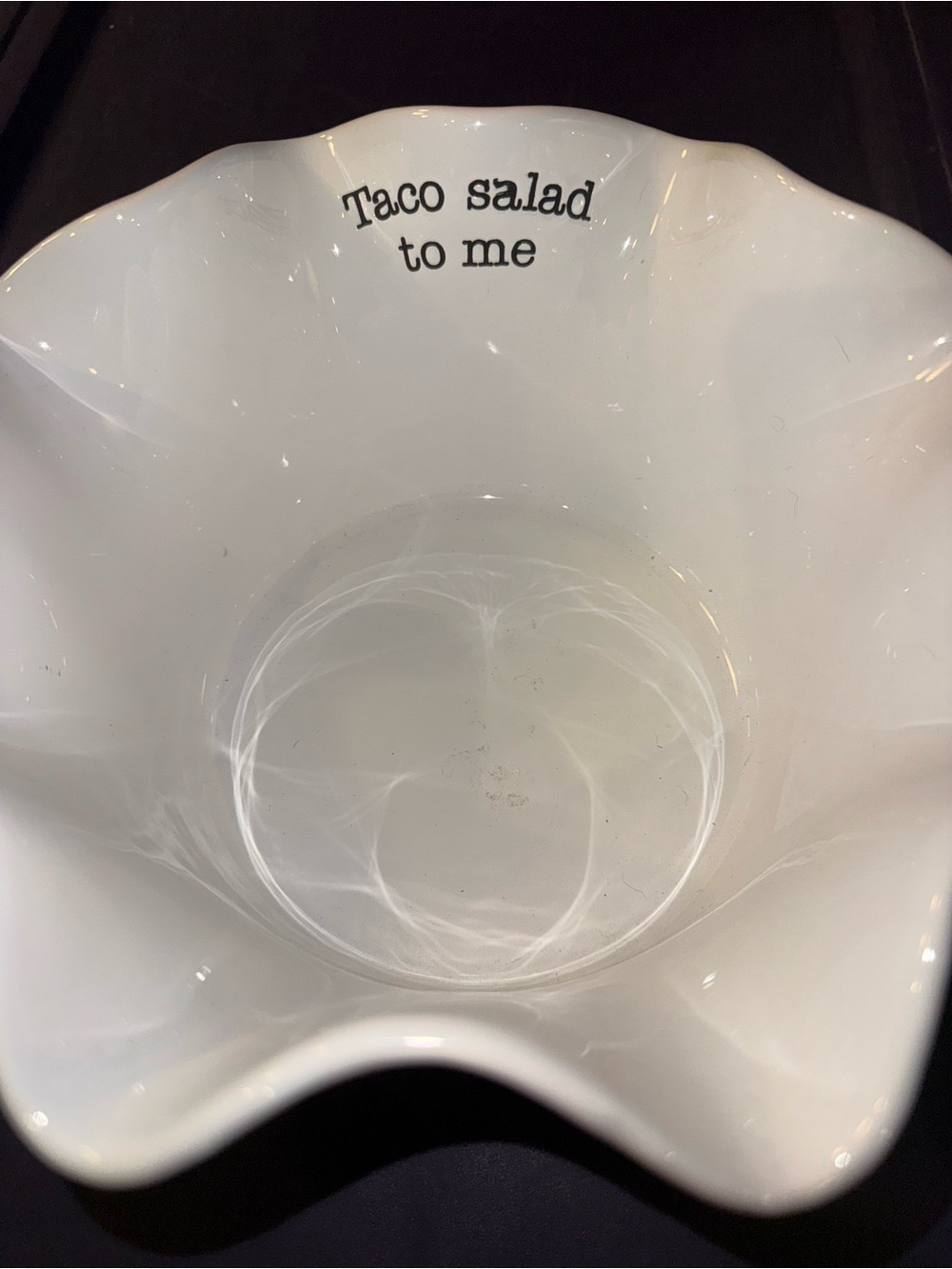 Mud pie taco salad bowl